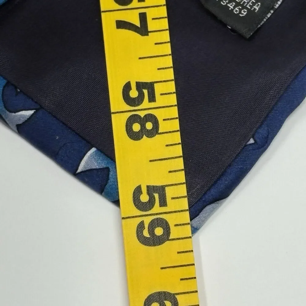 ADDICTION MENS 100% SILK TIE 4 X 59 BLUE WITH  DOLPHINS MIAMI OCEAN MARINE‎